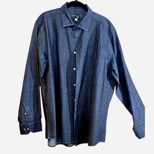 Banana Republic Men’s XL Classic Fit Long Sleeve Button Down Blue Cotton Shirt
